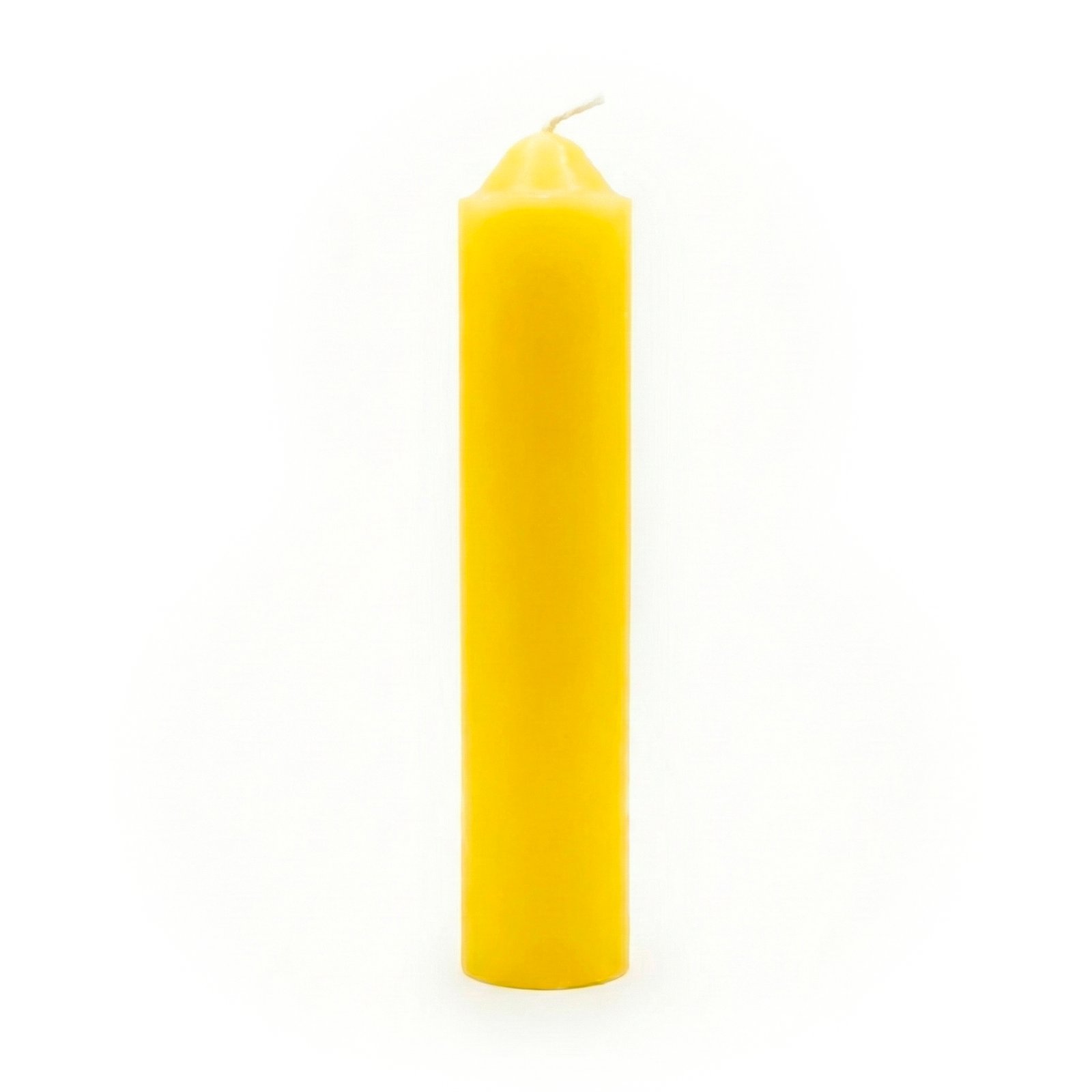 Velón pilar grande Amarillo de 4x20cm liso