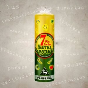 Velón 7 días amarillo y verde