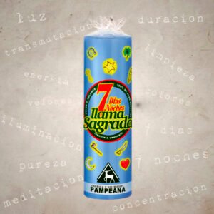 Velón 7 días celeste