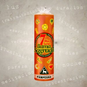 Velón 7 días naranja