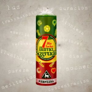 Velón 7 días verde, amarillo y rojo