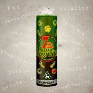 Velón 7 días verde y negro