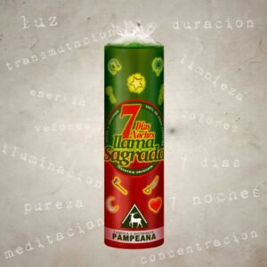 Velón 7 días verde y rojo