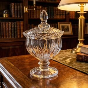 Caramelera de vidrio corona