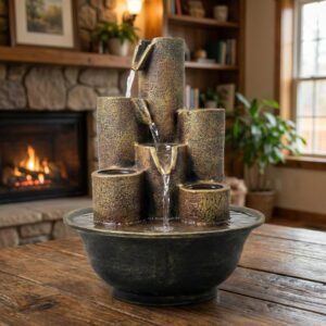 Fuente de agua 6 Jarrones tubo