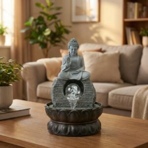 Fuente de agua Buda con bola en medio